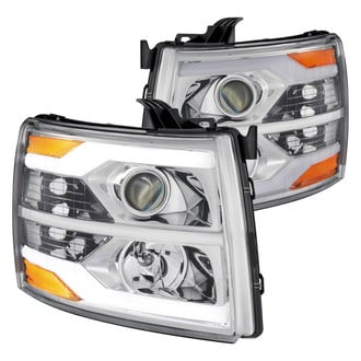 Lumen® - Chrome LED DRL Bar Projector Headlights