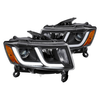 Lumen® - Black LED DRL Bar Projector Headlights