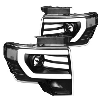 Lumen® - Black LED DRL Bar Projector Headlights