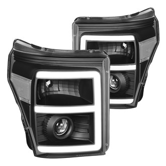 Lumen® - Black LED DRL Bar Projector Headlights