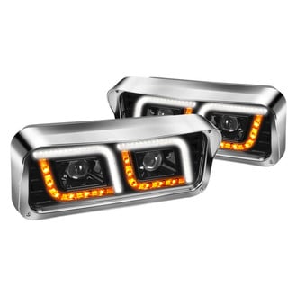 Lumen® - Black DRL Bar Projector LED Headlights