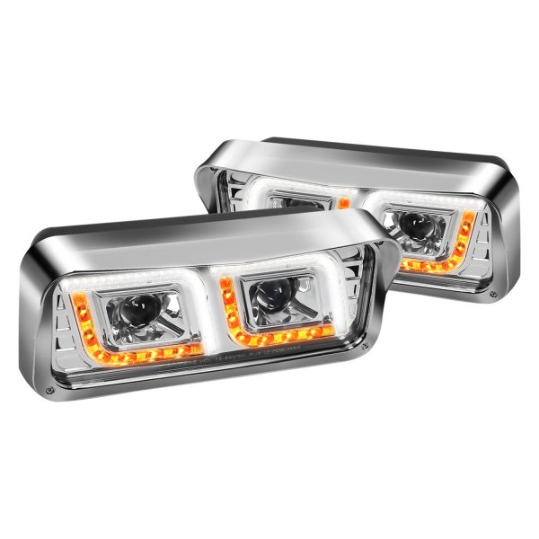 Lumen® - Chrome DRL Bar Projector LED Headlights
