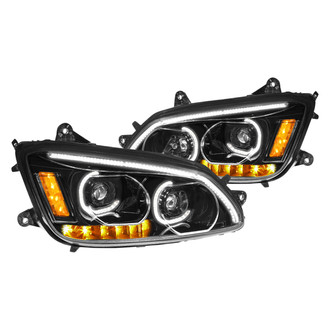 Lumen® - Black DRL Bar Projector LED Headlights