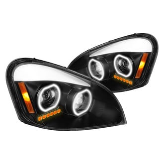 Lumen® - Black DRL Bar Dual Halo Projector LED Headlights