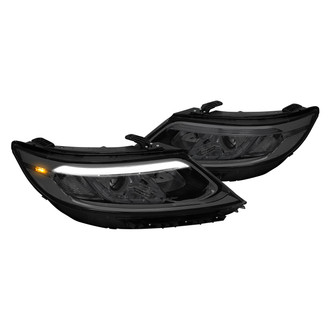 Lumen® - Chrome/Smoke LED DRL Bar Projector Headlights