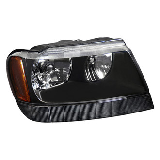 Lumen® - Passenger Side Black Euro Headlight