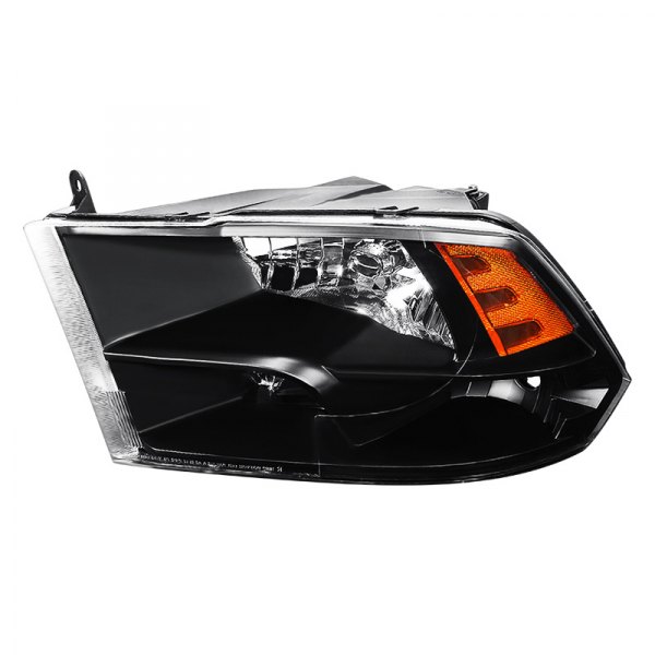 Lumen® - Driver Side Black Euro Headlight