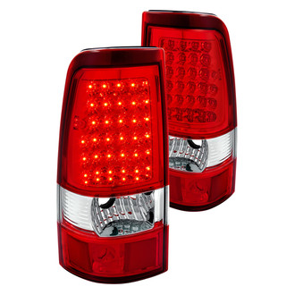 Lumen® - Chrome/Red LED Tail Lights