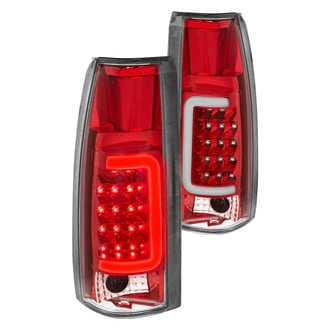 Lumen® - Chrome/Red Fiber Optic LED Tail Lights