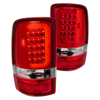 Lumen® - Chrome/Red Fiber Optic LED Tail Lights