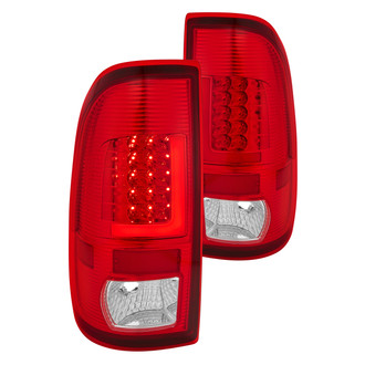 Lumen® - Chrome/Red Fiber Optic LED Tail Lights