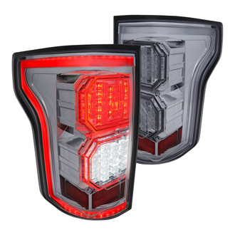 Lumen® - Chrome/Smoke Tron Style Fiber Optic LED Tail Lights