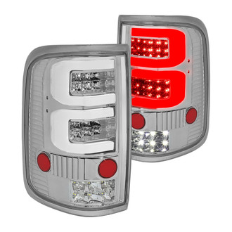 Lumen® - Chrome Dual C-shape Fiber Optic LED Tail Lights
