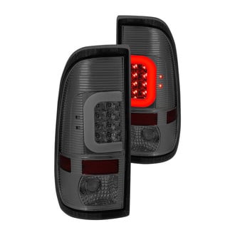 Lumen® - Chrome/Smoke C-Shape Fiber Optic LED Tail Lights