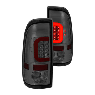 Lumen® - Chrome/Smoke C-Shape Fiber Optic LED Tail Lights