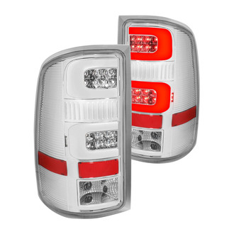 Lumen® - Chrome Dual C-shape Fiber Optic LED Tail Lights