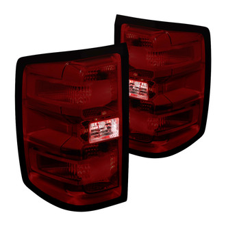 Lumen® 88-1001942 - Driver and Passenger Side Chrome Red/Smoke Factory Style Tail Lights