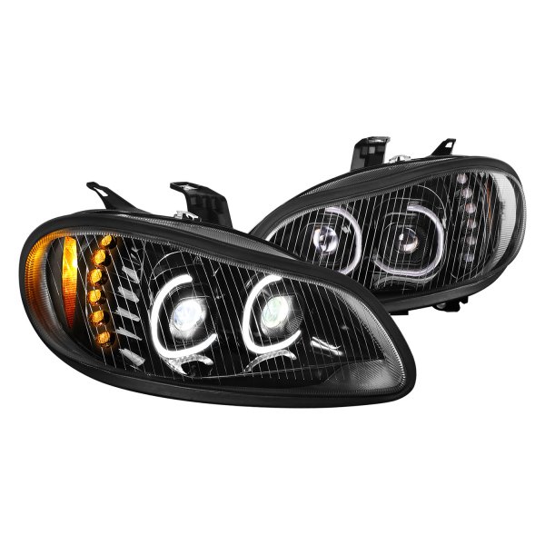 Lumen® - Black DRL Bar Projector LED Headlights