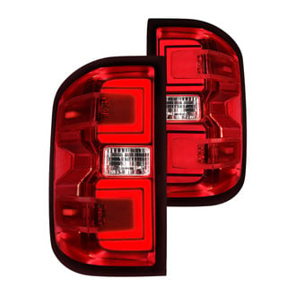 Lumen® - Chrome/Red Fiber Optic LED Tail Lights