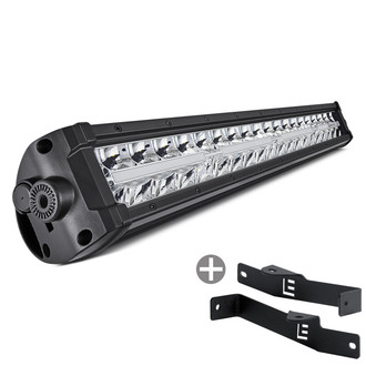 Lumen® - Bumper Mounted E-Mark 22" 40-LED 120W Combo Spot/Flood Beam LED Light Bar with DRL
