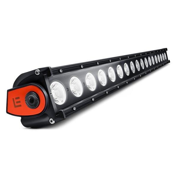 Lumen® - 30" 180W Single Row Spot Beam LED Light Bar with Illuminated End Caps