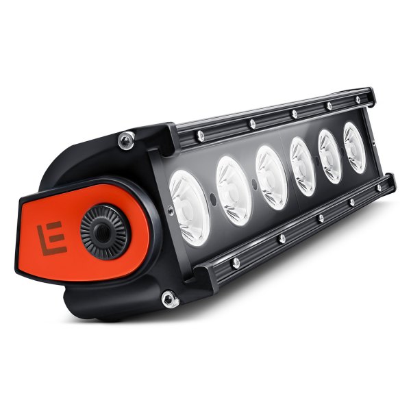 Lumen® - 10" 60W Single Row Combo Beam LED Light Bar with Illuminated End Caps