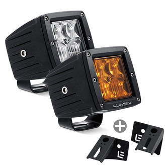 Lumen® - 3" Cube 4D Optic 20W LED Pod Lights Kit