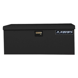 Lund® - Black Heavy-Duty Steel Job Site Storage Box with Lock (48" L x 24" W x 28" H)