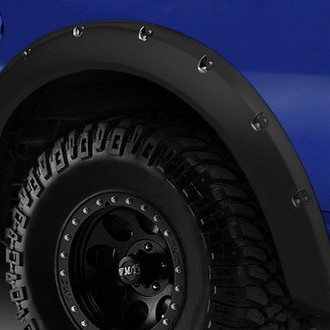 Lund® - Elite Series RX-Rivet Style Smooth Black Rear Fender Flares