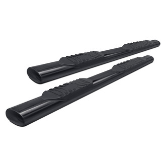 Lund® - 5" Cab Length Black Oval Straight Tube Steps
