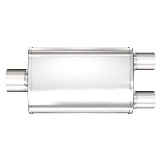 MagnaFlow® - XL Series Stainless Steel Oval Satin Gray Exhaust Muffler (3" Center ID, 2.5" Dual OD, 14" Length)