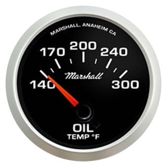 Marshall Instruments® - Comp II LED Series 2-1/16" Oil Temperature Gauge, 140-300 F