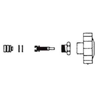 Mastercool® - 2-Piece Aluminum Stem Assembly Kit with Nut and Knobs