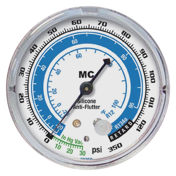 Mastercool® - 2-1/2" R-12, R-134a Low Side Refrigerant Gauge Scale with Gauge Protector