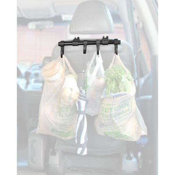 MAXSA® - 4-Hook Black Headrest Multi-Hanger