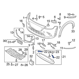 Mazda OE - Left Bumper Cover Reinforcement Seal