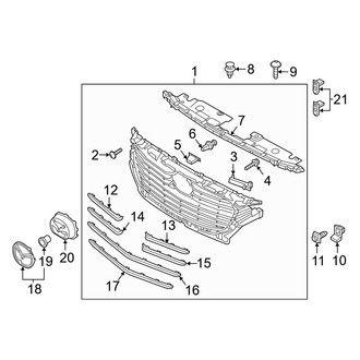 Mazda OE - Front Bumper & Grille - Grille & Components (Black)