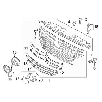 Mazda OE - Front Bumper & Grille - Grille & Components (Silver)