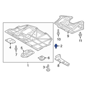 Mazda OE - Radiator Support Splash Shield Clip