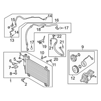 Mazda OE - Air Conditioner & Heater - Condenser, Compressor & Lines