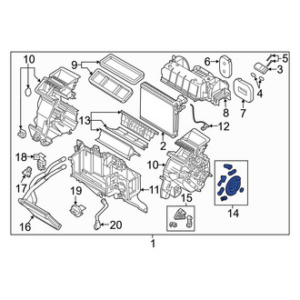 Mazda OE - Upper HVAC Mode Door Lever Link