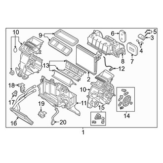 Mazda OE - Air Conditioner & Heater - Evaporator & Heater Components