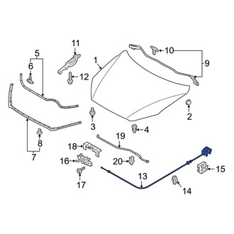 Mazda OE - Front Hood Release Cable