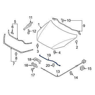 Mazda OE - Front Hood & Trunk Prop Rod