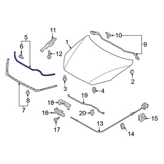 Mazda OE - Front Center Hood Seal