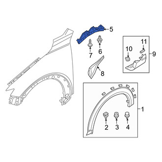Mazda OE - Left Wheel Arch Molding Bracket