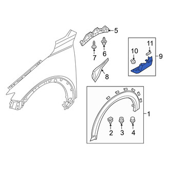 Mazda OE - Front Left Lower Fender Molding