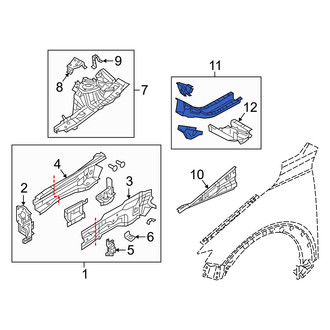 Mazda OE - Left Floor Pan Reinforcement
