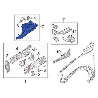 Mazda OE - Front Right Fender Apron Assembly