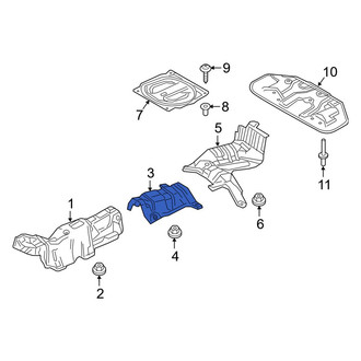 Mazda OE - Center Front Floor Pan Heat Shield